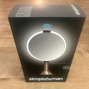 simplehuman cordless rose gold sensor make up mirror